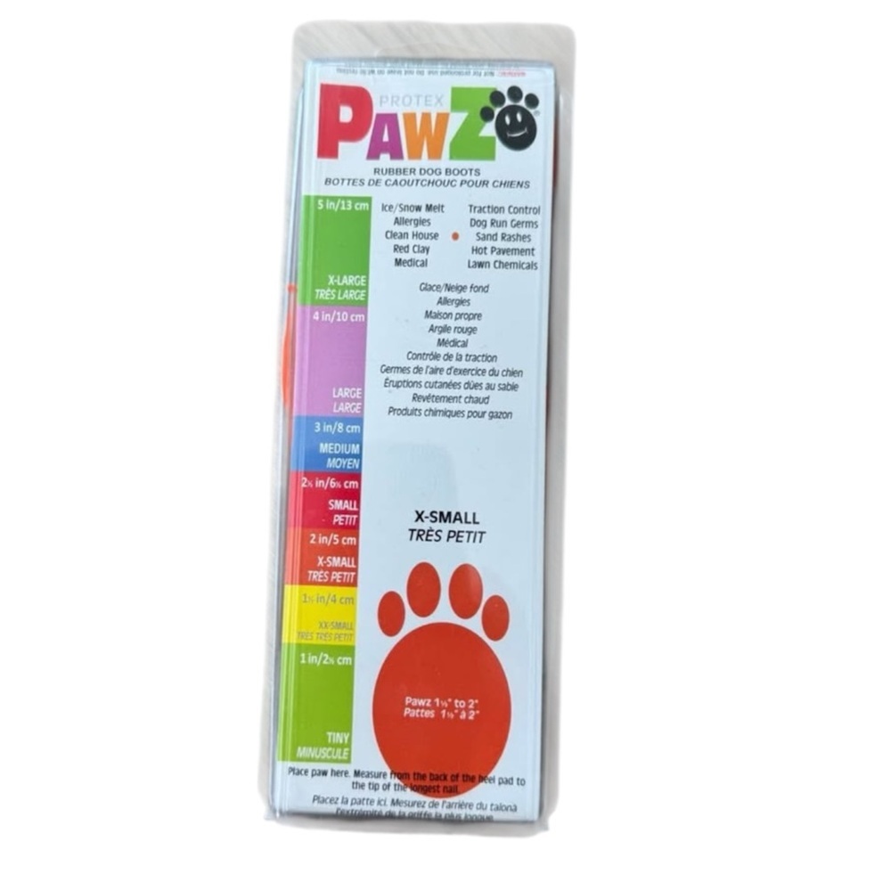 PAWZ Tiny Reusable Dog Boots - Vibrant Colors